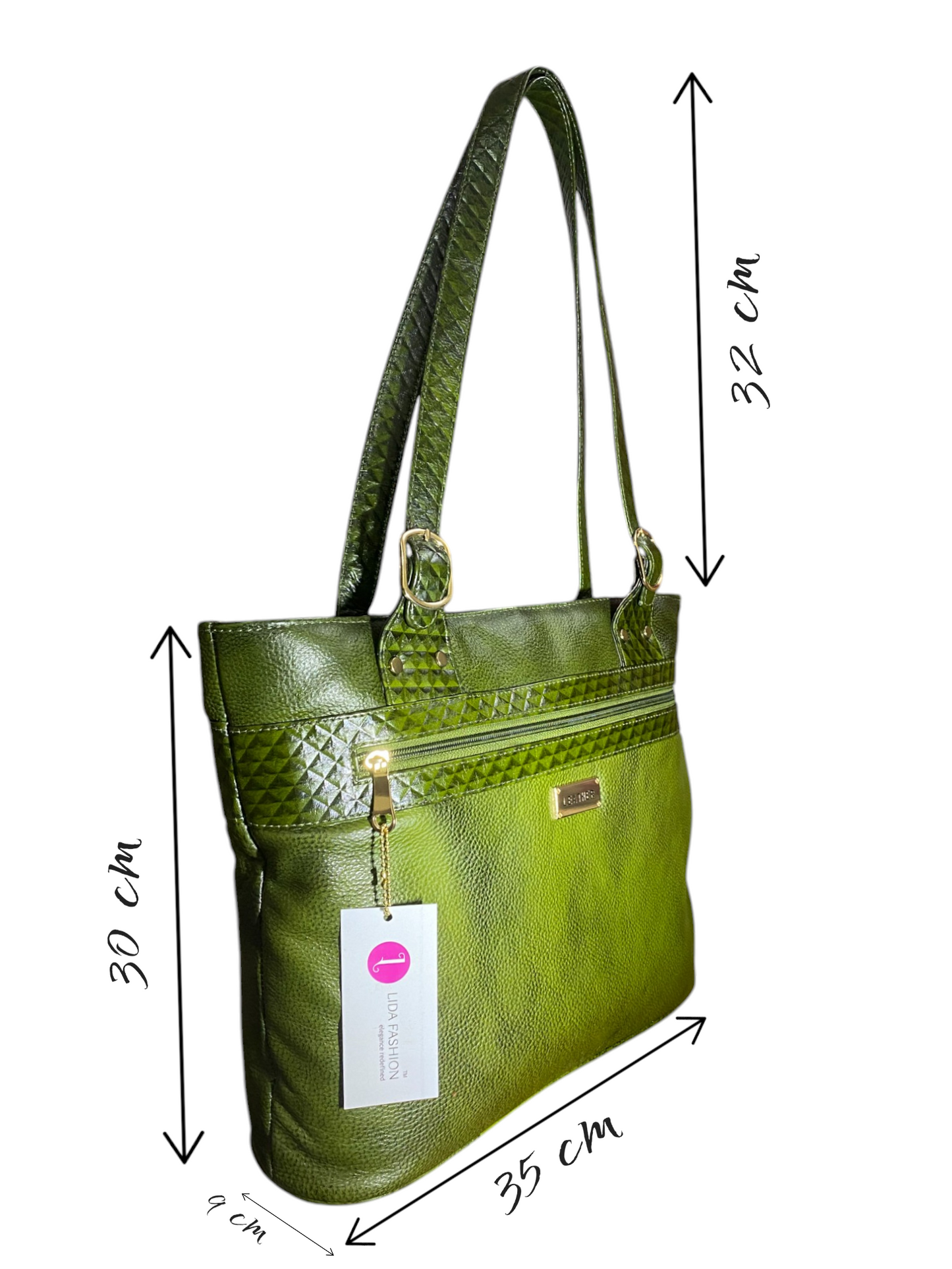 LIDA FASHION Trendy Designer Leather Utility Bag for Women, Green