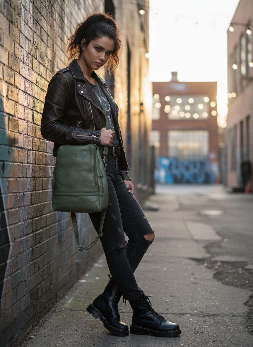 Stylish Women’s Leather Backpack | Genuine Leather Daypack with Multiple Zipper Compartments | Elegant, Lightweight & Durable Bag for Office, Travel, Shopping & Daily Use