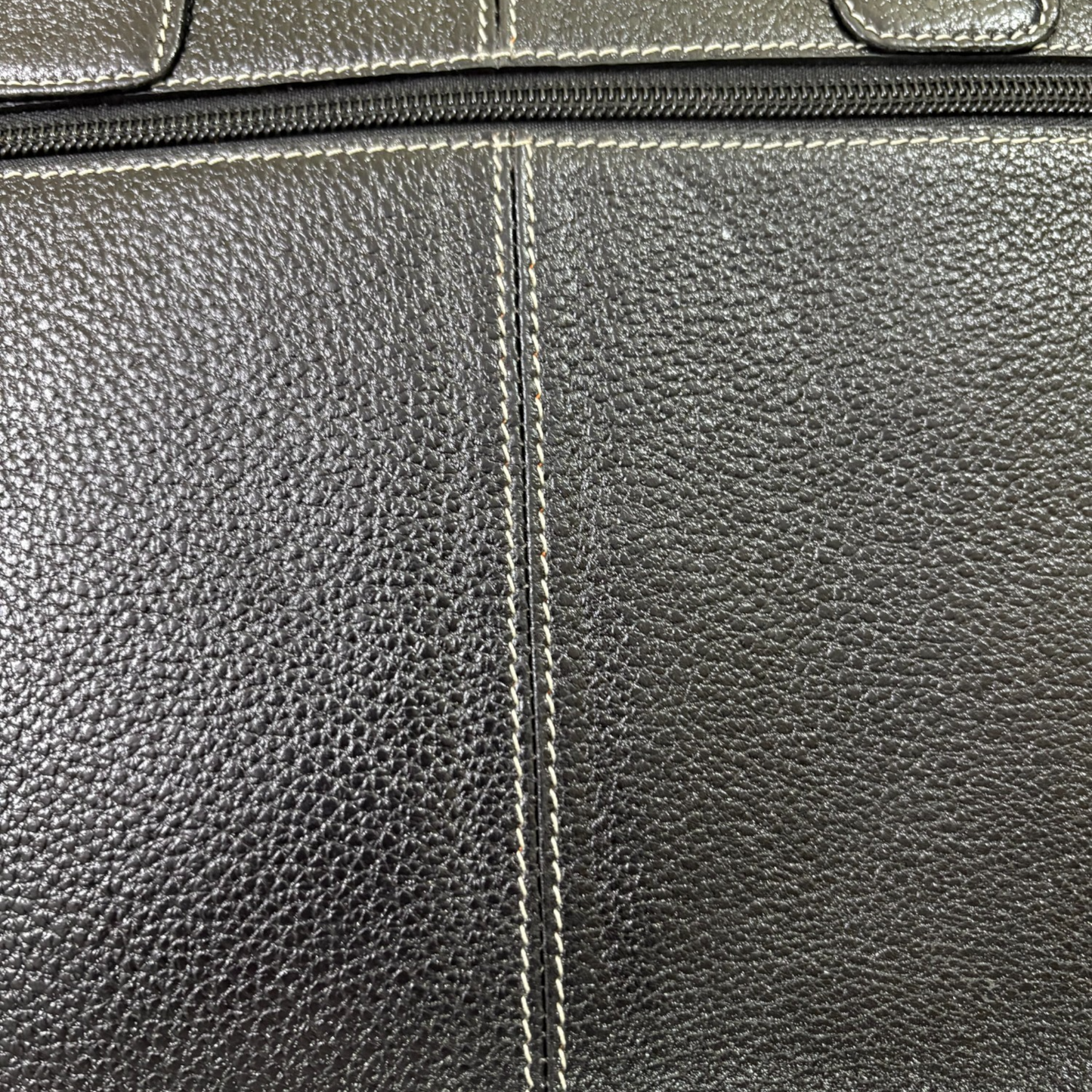 Genuine Leather Laptop Bag for Men & Women | 14-Inch Professional Office Briefcase with Adjustable Strap & Compartments | Laptop Bag for Business, Travel, Daily Use – Black