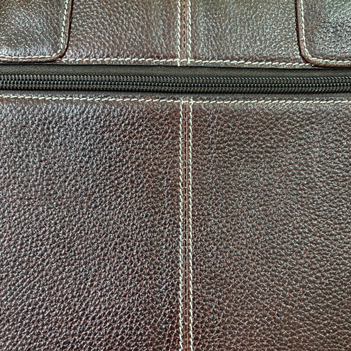 Pure Leather Laptop Bag for Men & Women – 14-Inch Office Bag in Brown with Multiple Compartments, Adjustable Strap, Premium Finish & Contrast Stitching | Unisex Professional Work Satchel - Brown