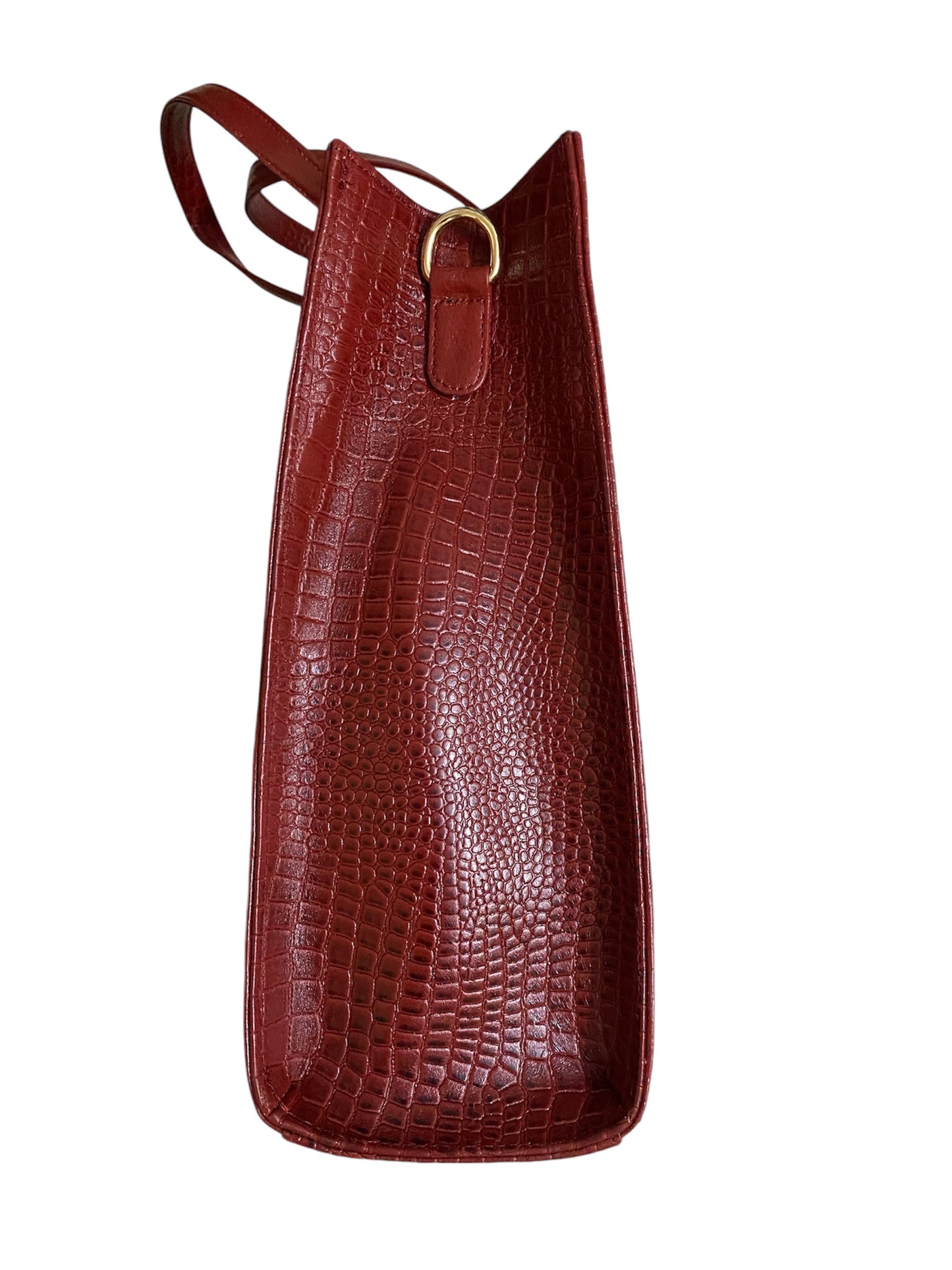 Leather laptop bag for ladies - maroon