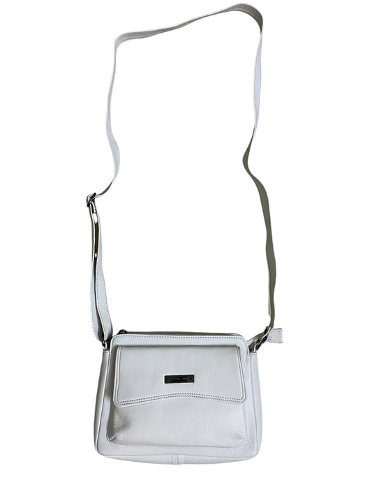 Leather sling bag for ladies - white