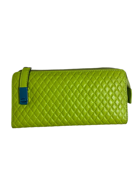 Leather stylish hand wallet for ladies - bright green