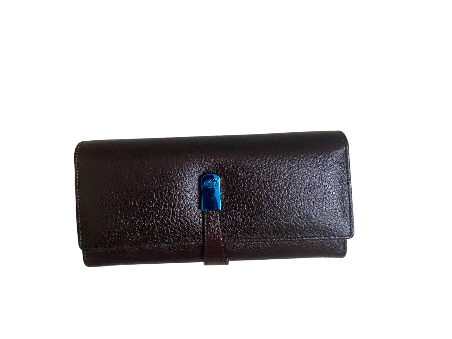 Leather stylish hand wallet for ladies - brown derby