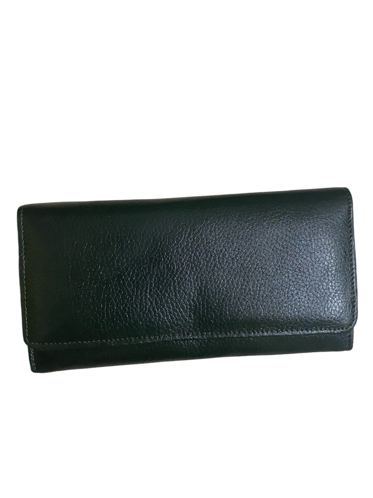 Leather stylish hand wallet for ladies - cardin green