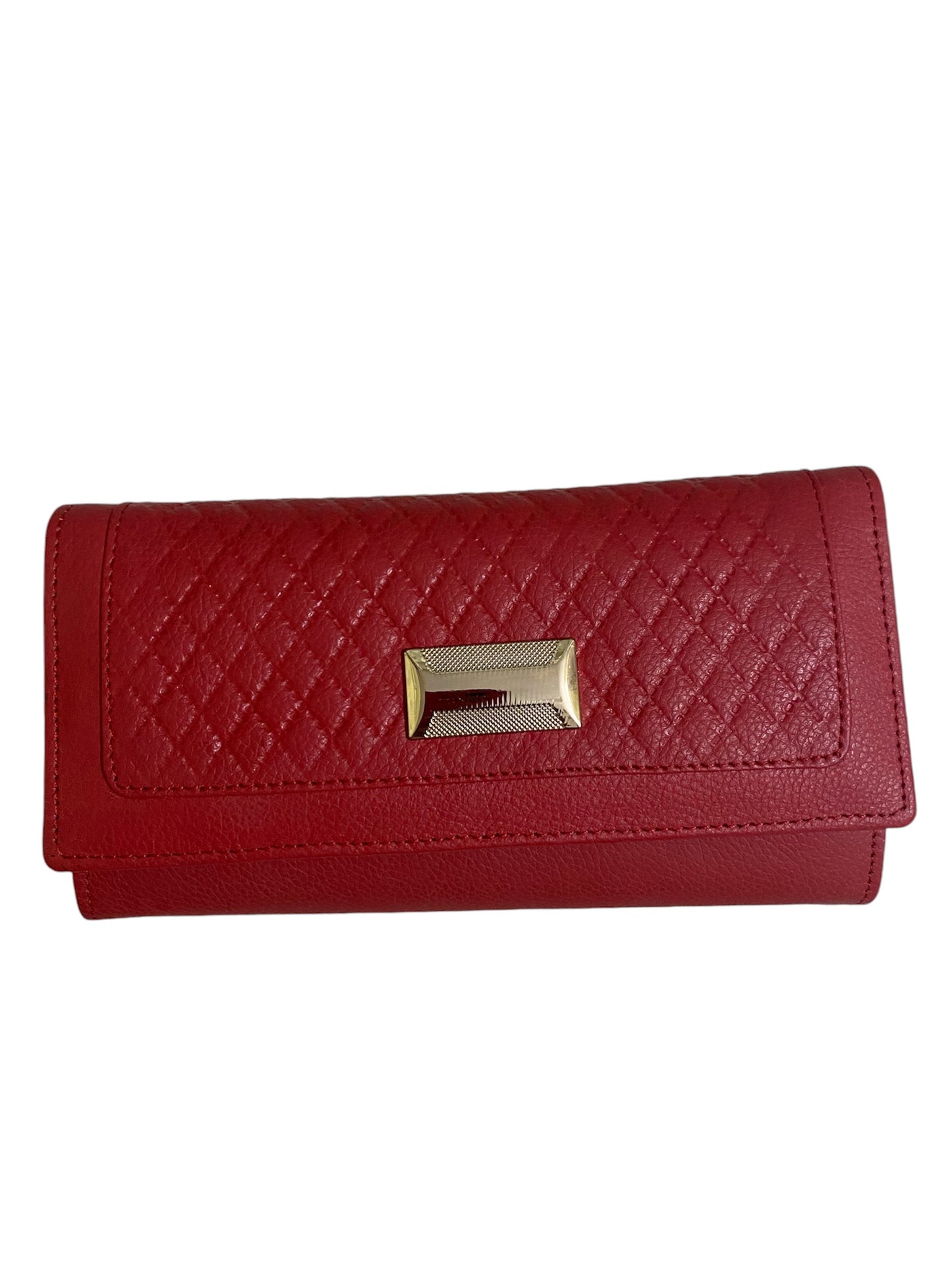 Leather stylish hand wallet for ladies - falu red