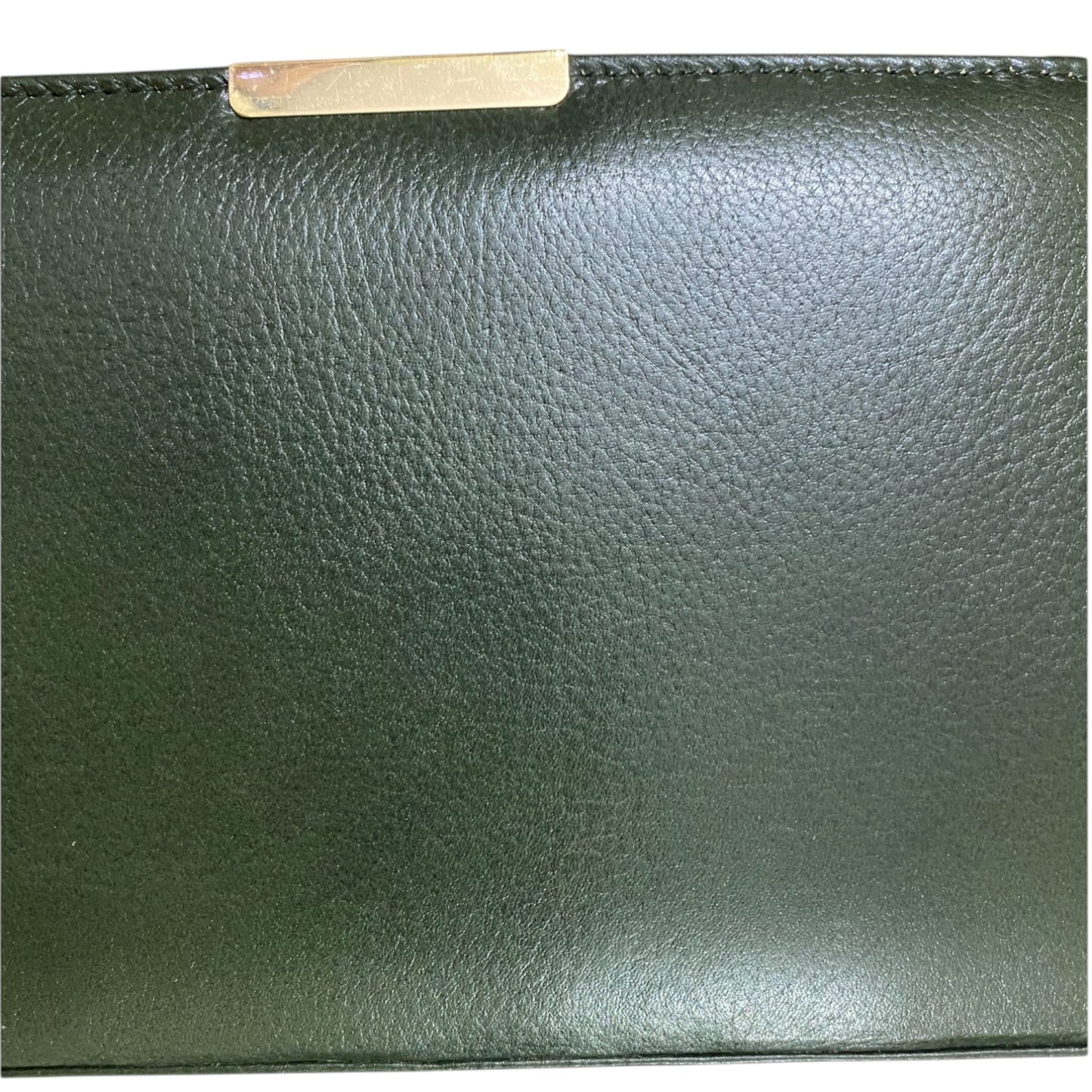 Women's Leather Shoulder Bag | Genuine Leather Baguette-Style Handbag with Gold-Tone Hardware | Slim Profile Purse with Single Strap for Daily & Formal Use | Elegant & Durable (Bottle Green)