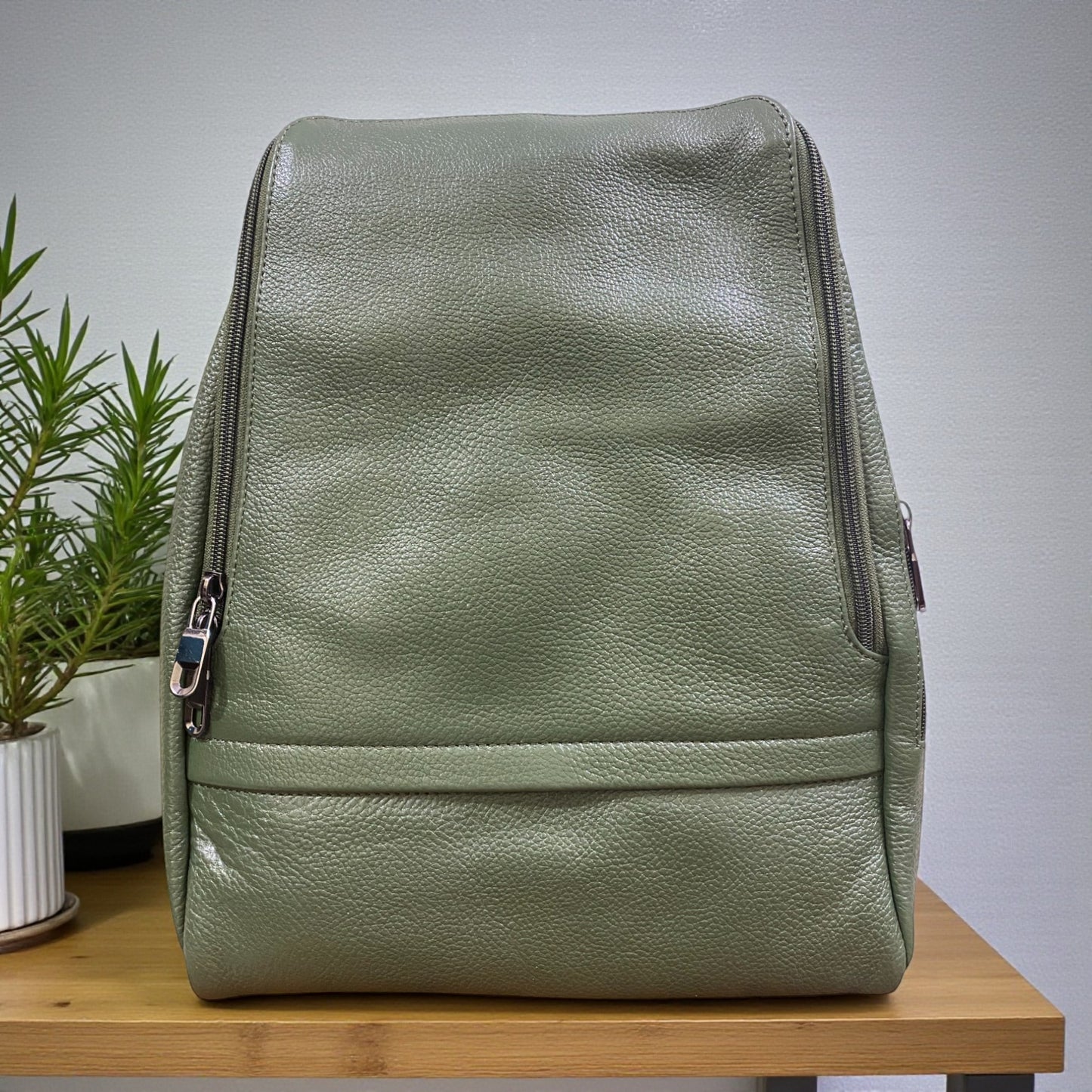 Stylish Women’s Leather Backpack | Genuine Leather Daypack with Multiple Zipper Compartments | Elegant, Lightweight & Durable Bag for Office, Travel, Shopping & Daily Use