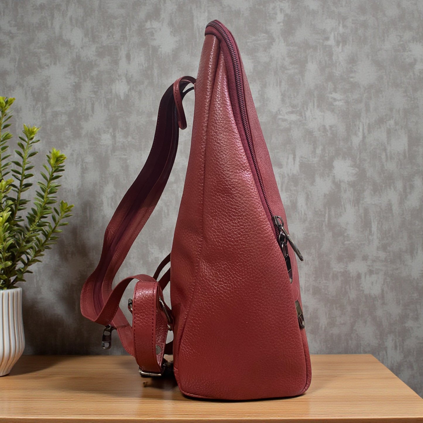 Stylish Women’s Leather Backpack | Genuine Leather Daypack with Multiple Zipper Compartments | Elegant, Lightweight & Durable Bag for Office, Travel, Shopping & Daily Use