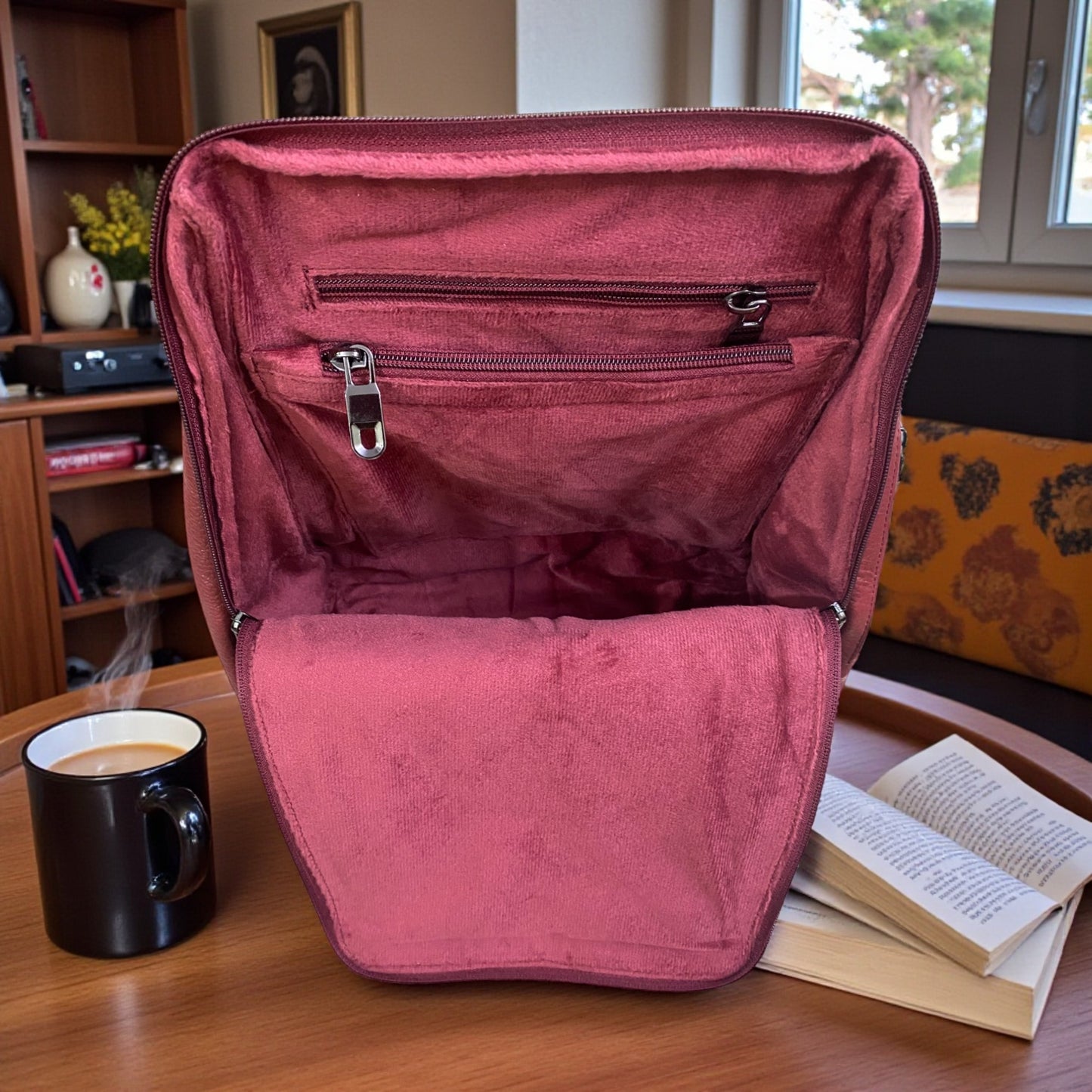 Stylish Women’s Leather Backpack | Genuine Leather Daypack with Multiple Zipper Compartments | Elegant, Lightweight & Durable Bag for Office, Travel, Shopping & Daily Use