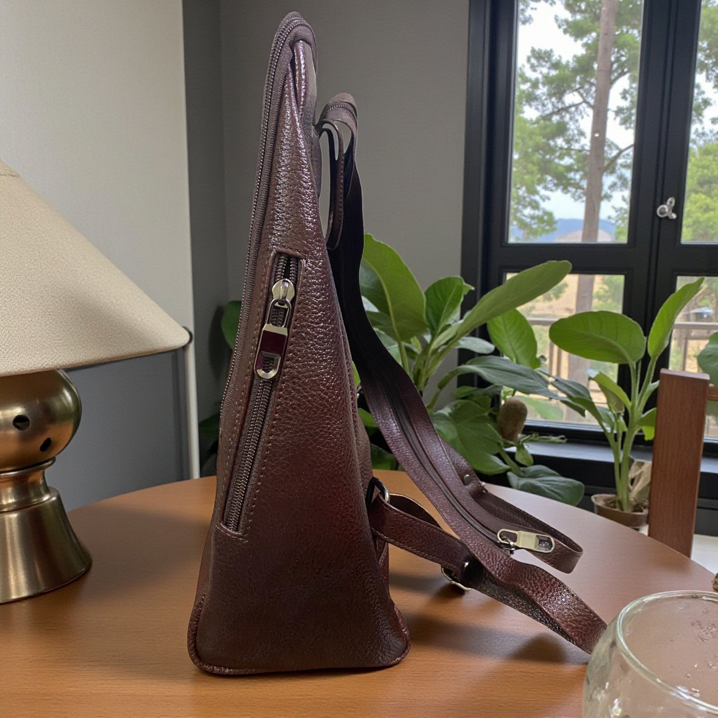 Stylish Women’s Leather Backpack | Genuine Leather Daypack with Multiple Zipper Compartments | Elegant, Lightweight & Durable Bag for Office, Travel, Shopping & Daily Use