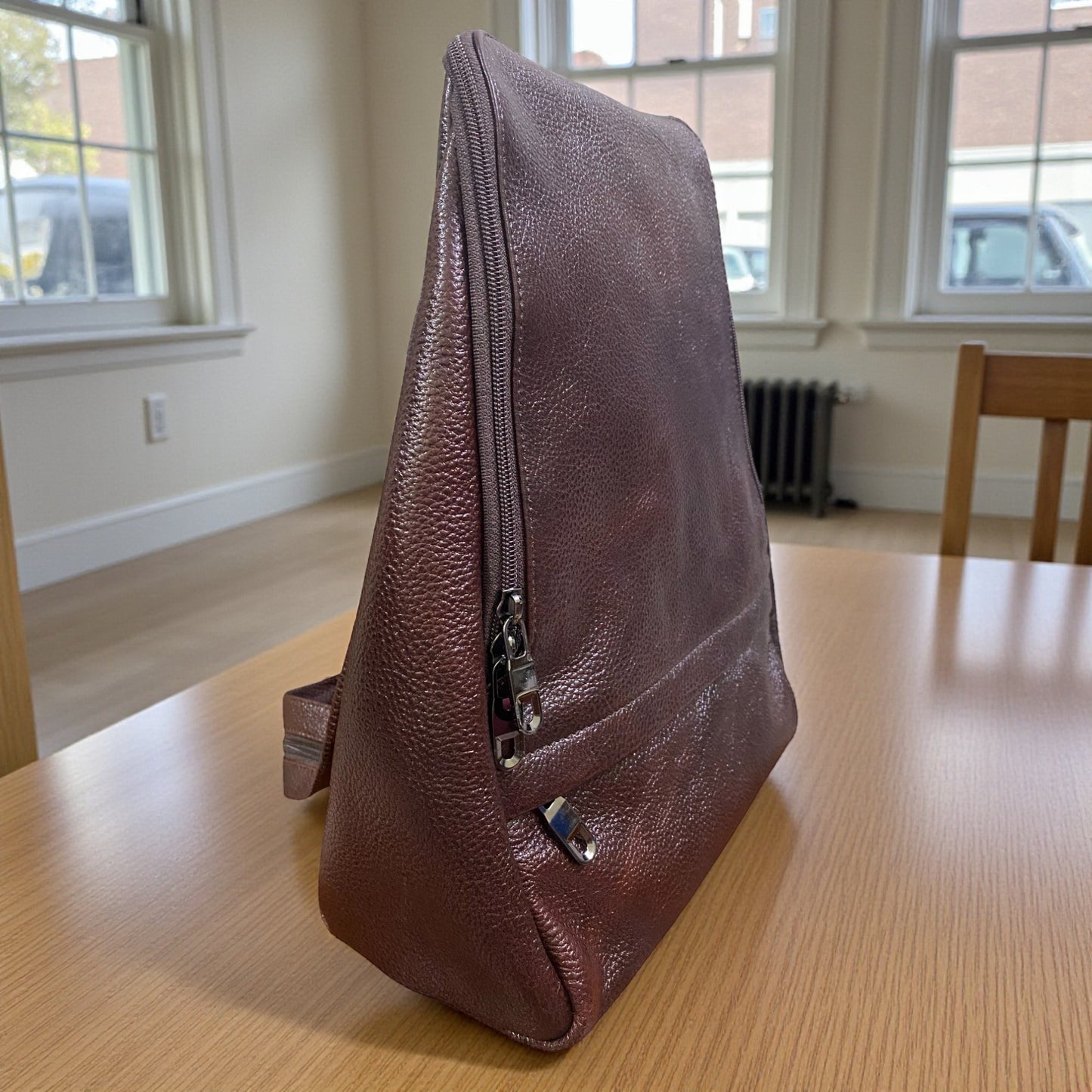 Stylish Women’s Leather Backpack | Genuine Leather Daypack with Multiple Zipper Compartments | Elegant, Lightweight & Durable Bag for Office, Travel, Shopping & Daily Use